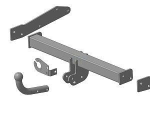Фаркоп для Volkswagen Transporter T5 фургон 2003-2015, T6 2015-2024, Volkswagen Caravelle T5 2003-2015, T6 2015-2024, Volkswagen Multivan T5 2003-2015